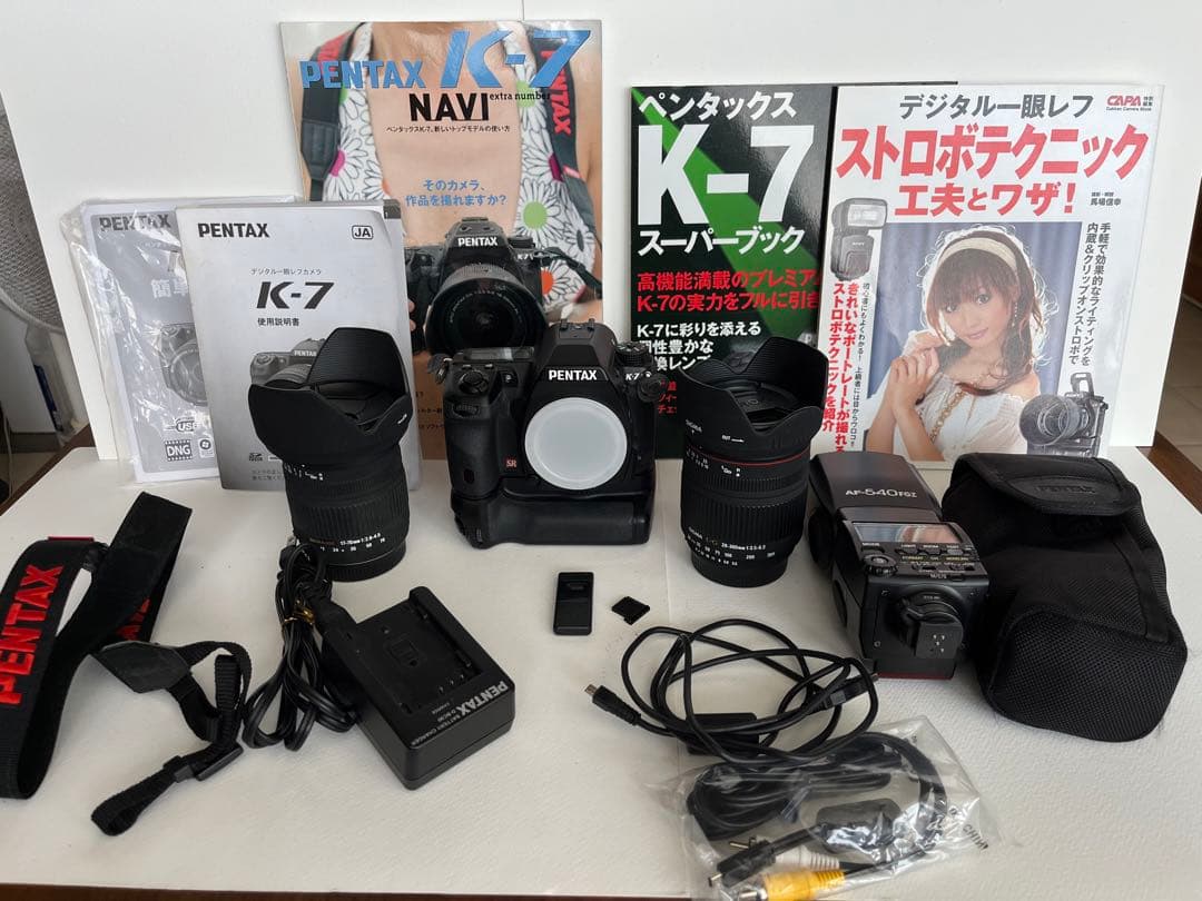 PENTAX K-7 レンズ2本 ストロボセット