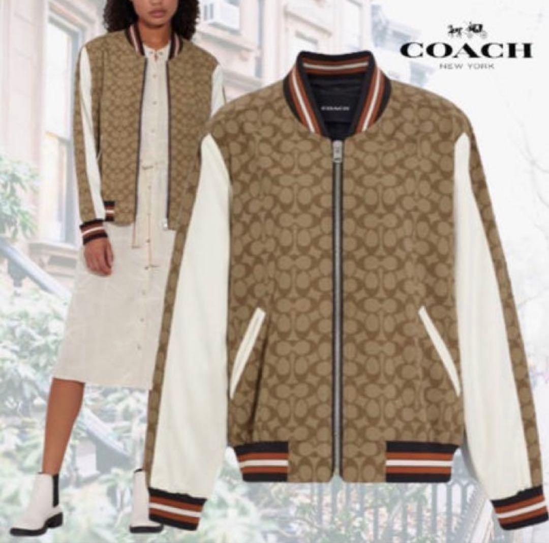 新品　未使用　COACH コーチ　シグネチャー スーベニア ジャケット 公式】コーチアウトレット | リバーシブル シグネチャー スーベニア