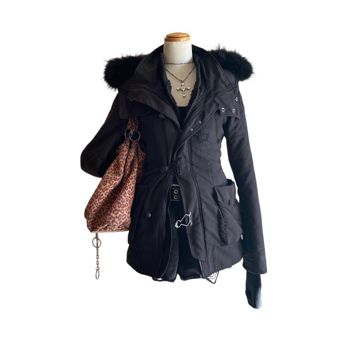 SLY N3B ファーモッズコート 平成 y2k フェアリーグランジ ダークコア