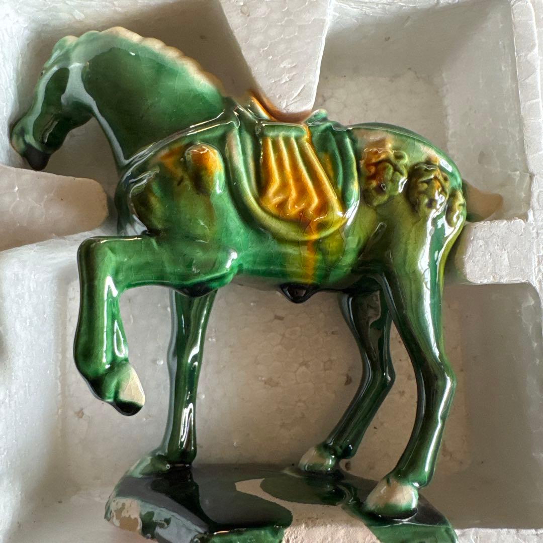 唐三彩 馬 陶器の置物 6頭 中国の洛陽 - メルカリ