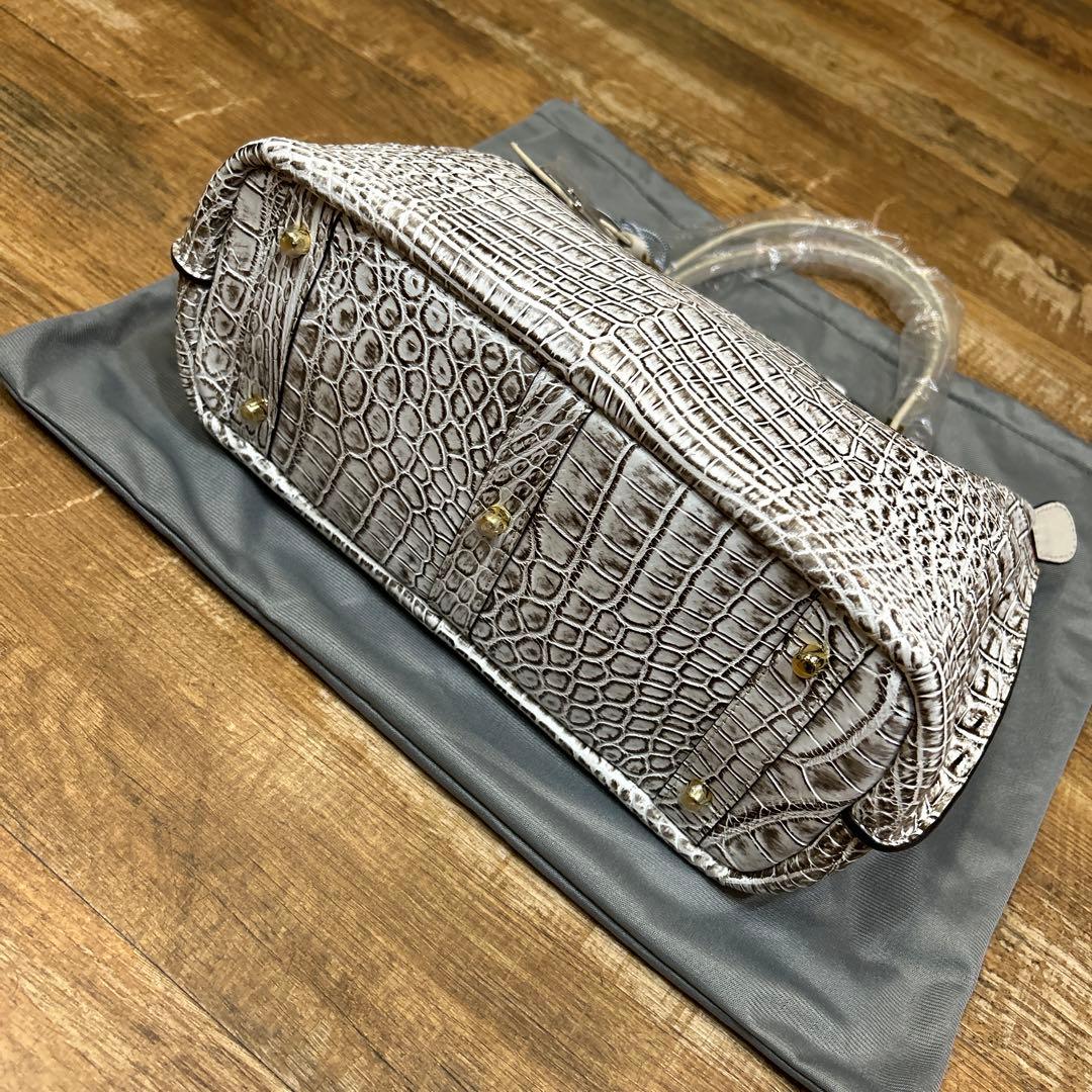 未使用 Pelley Lusso ペレリールッソ クロコ ハンドバッグ - メルカリ