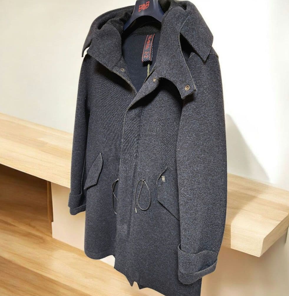 低 価格ファッション - 【美品】BOB ダークブルー フード付きダッフル