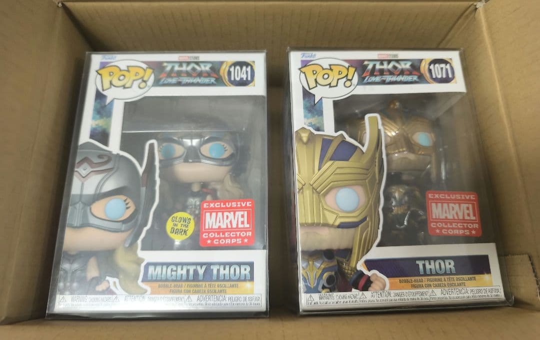 ファンコ ポップ MARVEL THOR 1041 & 1071 Funko POP! Marvel: Thor Love & Thunder - Mighty Thor #1041 — The