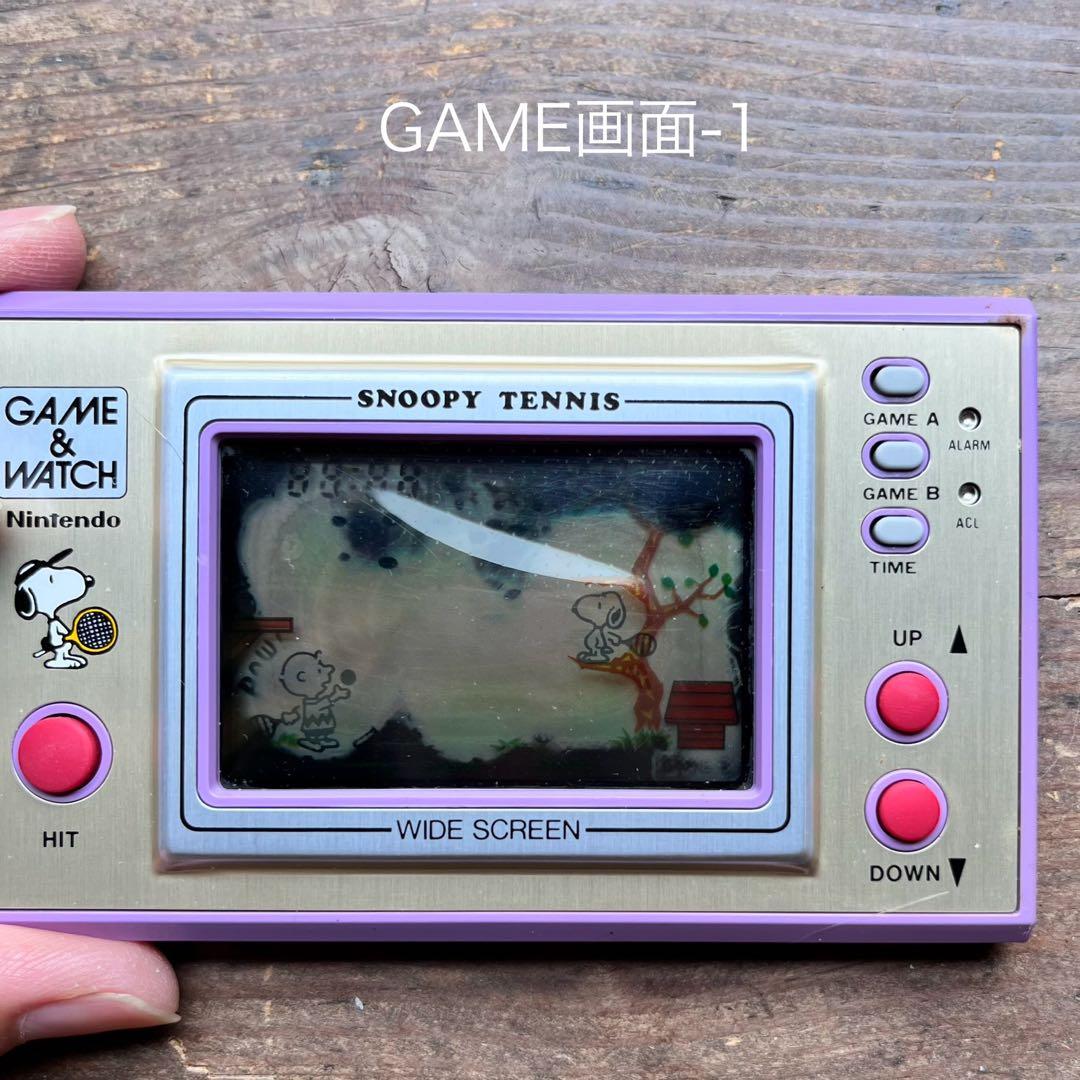 任天堂 ゲームウォッチ スヌーピー テニス 箱付き 液晶漏れあり - メルカリ