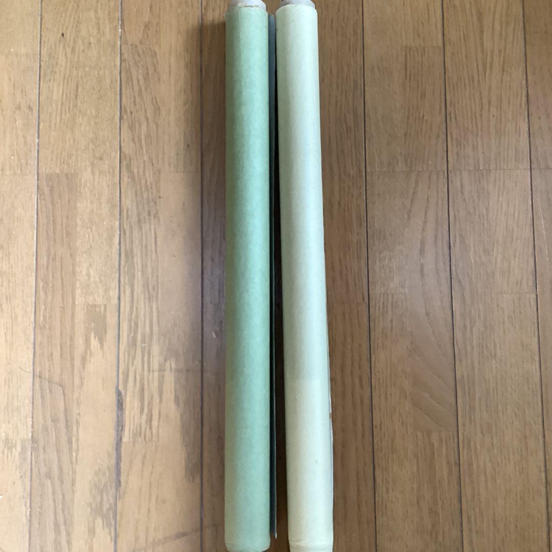 橋本雅邦　紙本水墨画《風景人物画》肉筆　落款印譜あり　双幅捲り　模写　NO107