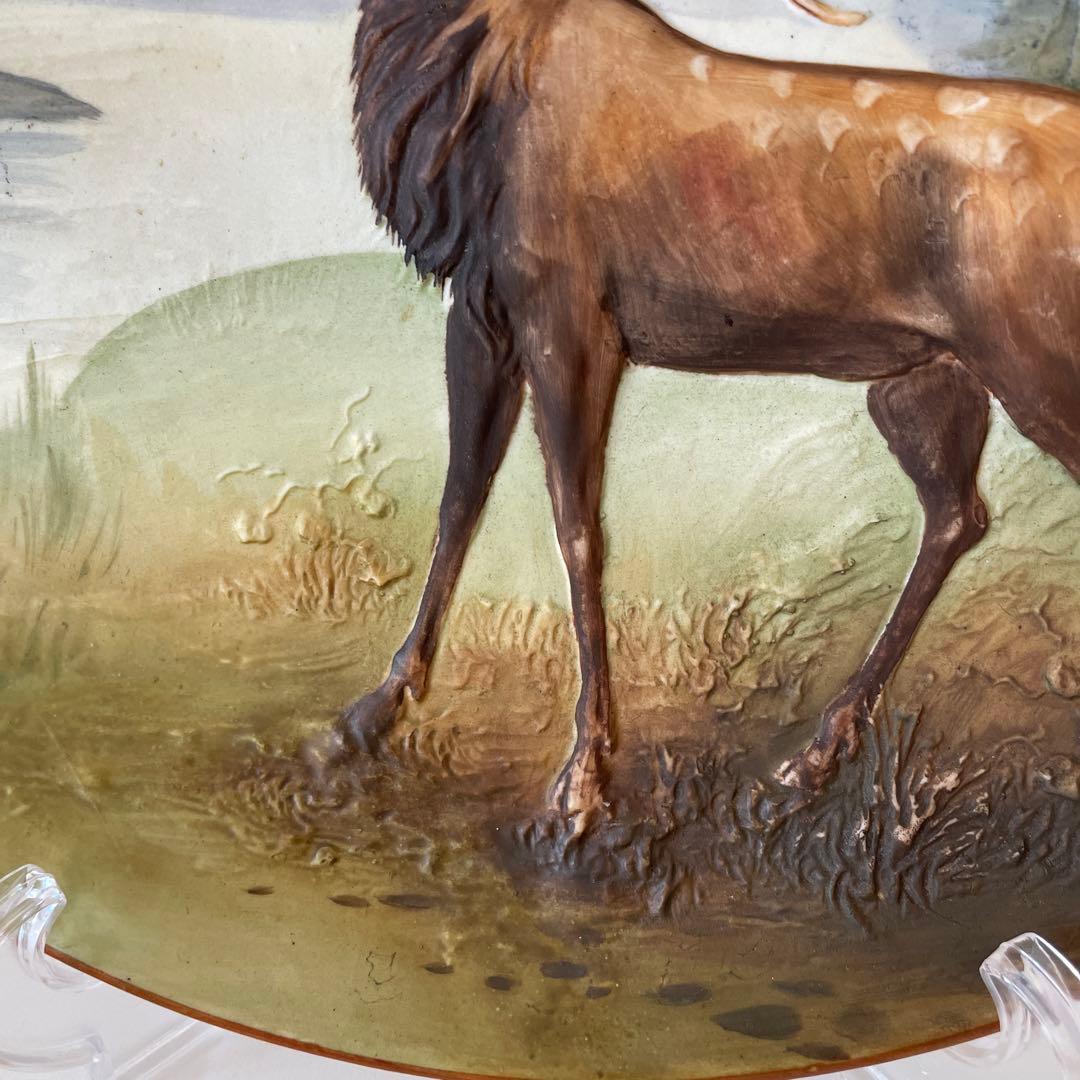 モールド＊ヘラジカ＊1911年＊米国輸出・27cm・オールドノリタケ