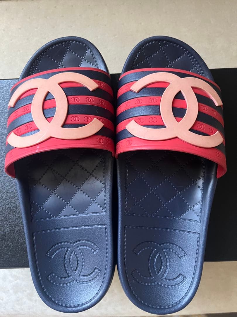 CHANEL シャネル ビーチサンダル 37 お洒落厚底】*CHANEL* シャネル ビーチサンダル (CHANEL/サンダル