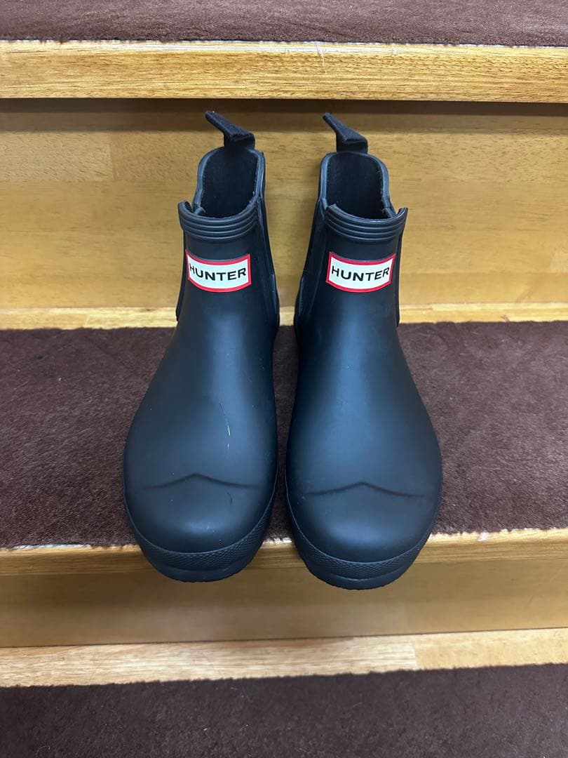 HUNTER チェルシーレインブーツ 黒 EU37 - メルカリ
