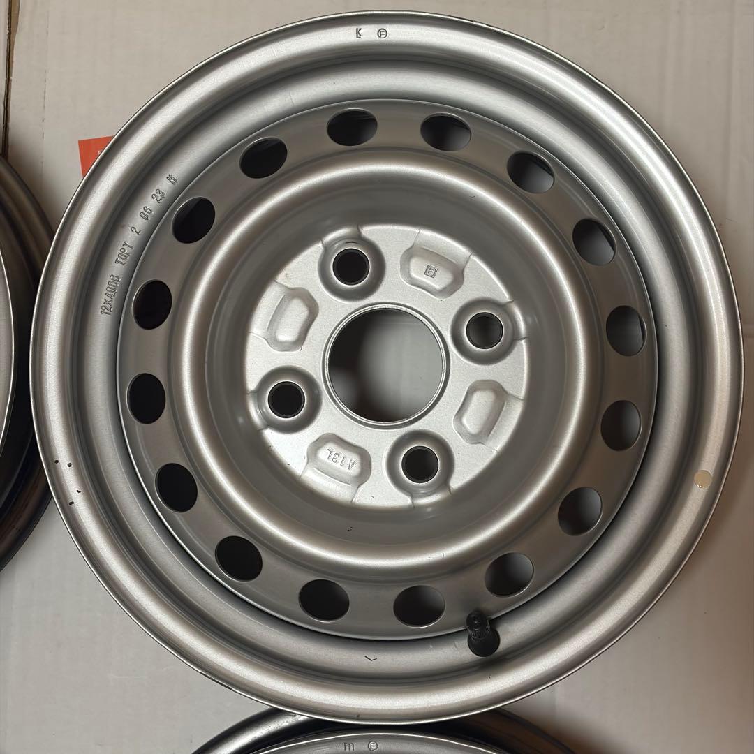 轟*匠様 新車外し 4本 ダイハツ スチールホイール 12インチ 4.00B ハ
