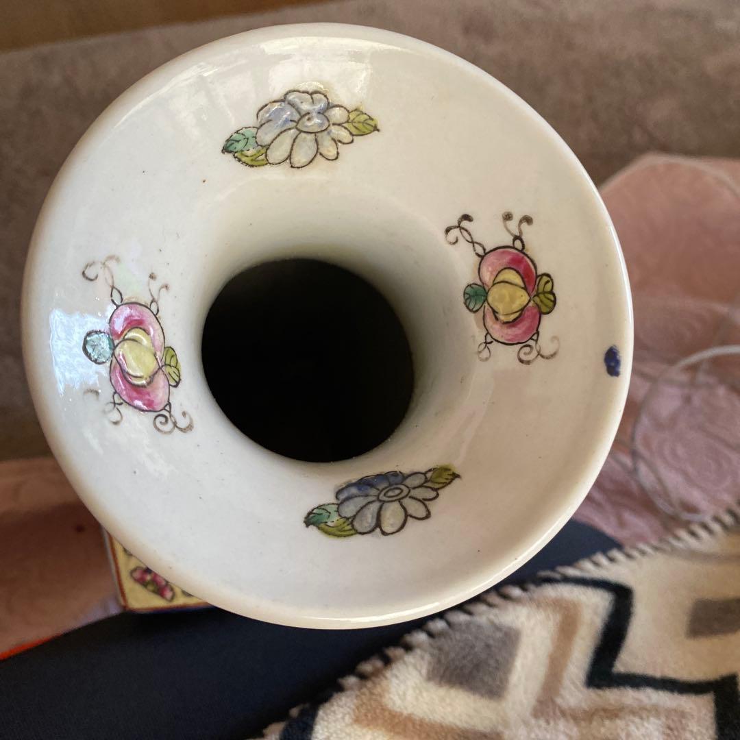 大清同治年製 中国 色絵賢人武人図装飾 角形花瓶 - メルカリ