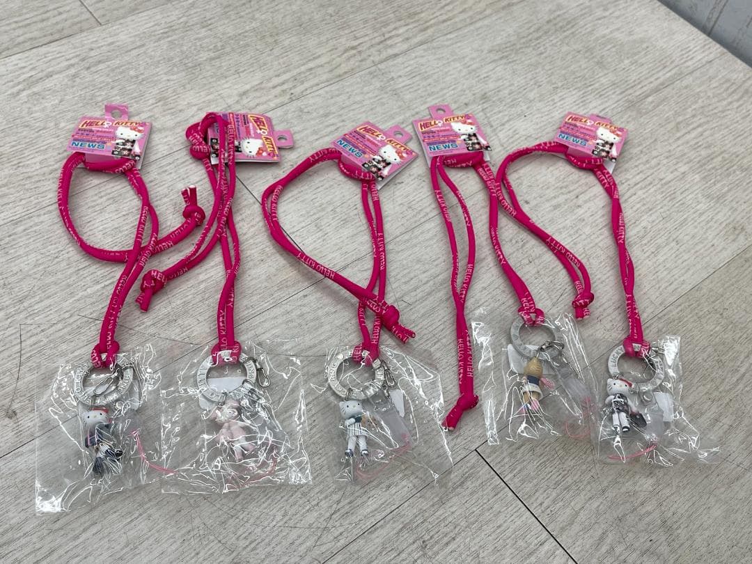 ハローキティ 2003年 ラインストーンストラップ 他 5種 コンプリート