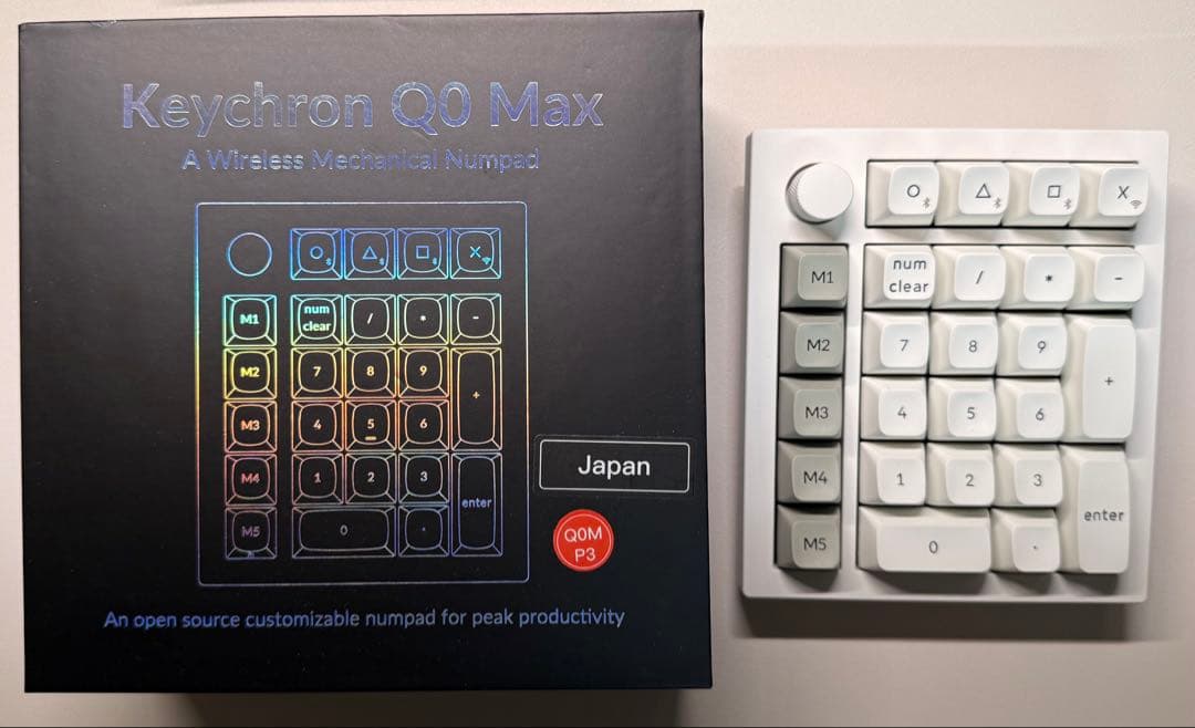 国内正規品】 Keychron Q0 Max メカニカル茶軸（シェルホワイト
