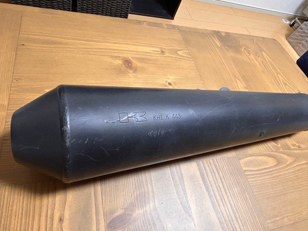 カワサキ 250TR 純正マフラー サイレンサー キャブ 250TR マフラー 純正 中古 バイク 部品 2006年式外し BJ250F スチール