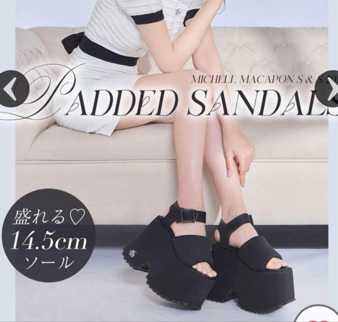 ミシェルマカロン 厚底パテッドサンダル michellMacaron サンダル