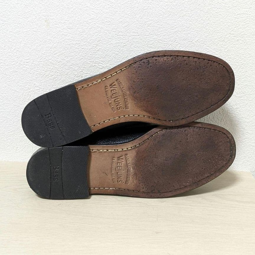 未使用級☆G.H.BASS ジーエイチバス ローファー シボ革 本革 40