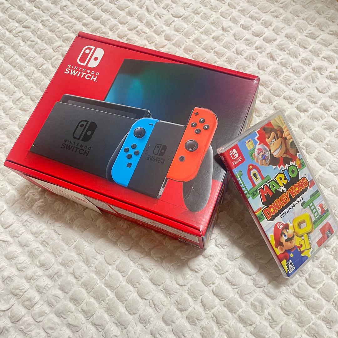 【ソフト付属】新品 Nintendo Switch ネオンブルー/レッド Nintendo Switch（有機ELモデル） Joy-Con(L) ネオンブルー/(R) ネオン