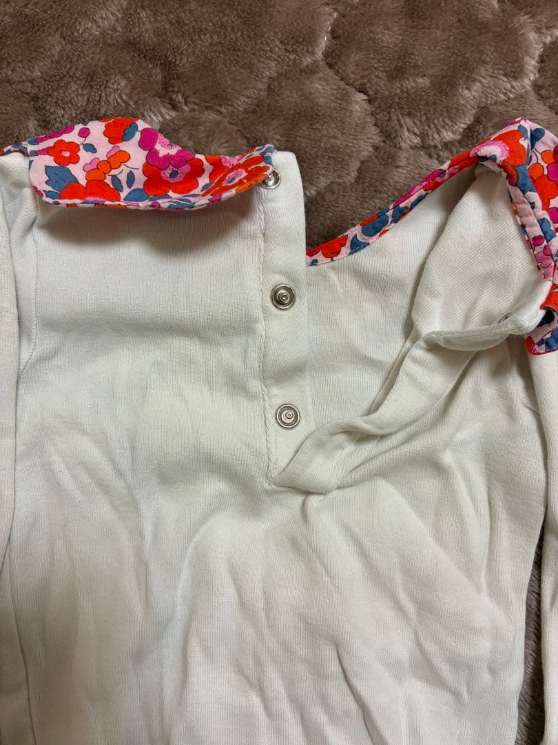 Jacadi ジャカディ ロンパース 花柄フリル襟 - メルカリ