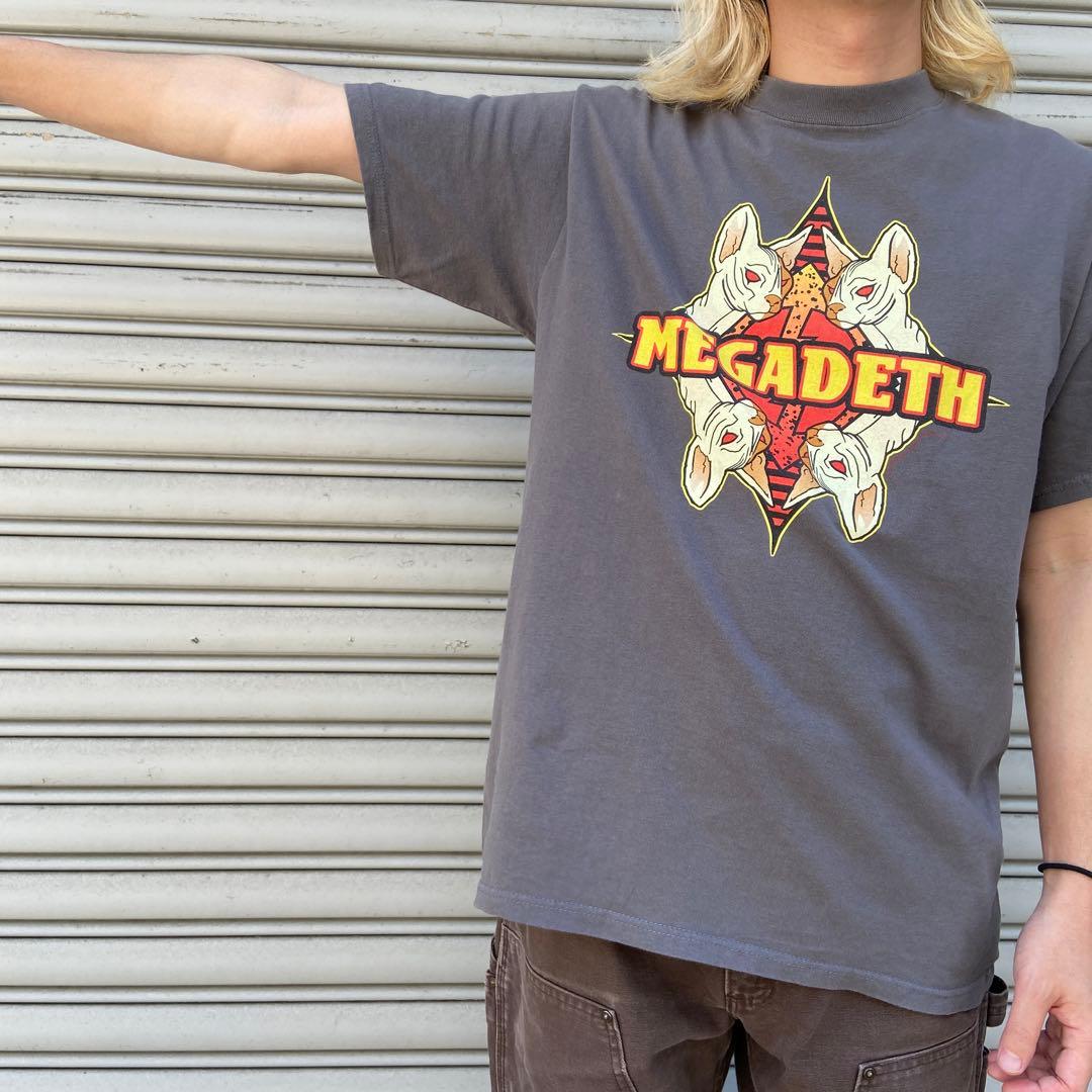 MEGADATH☆メガデス☆バンT☆リスク☆メタル☆バンドT☆L☆グレー