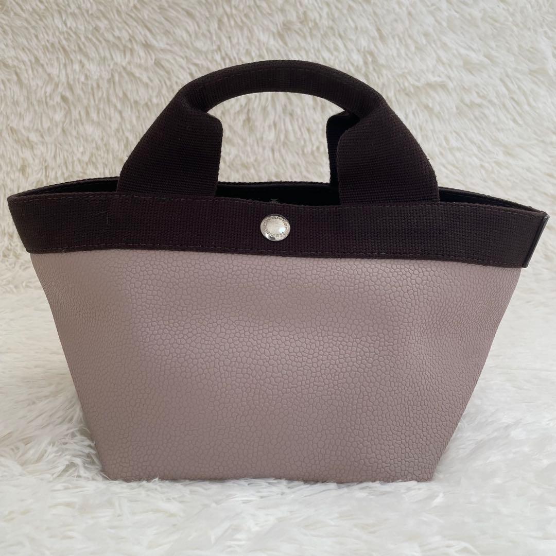 美品 エルベシャプリエ 701GPリュクス舟型トートS ハンドバッグ ピンク Herve Chapelier（エルベシャプリエ） ミニトート 701GP リュクス 舟型