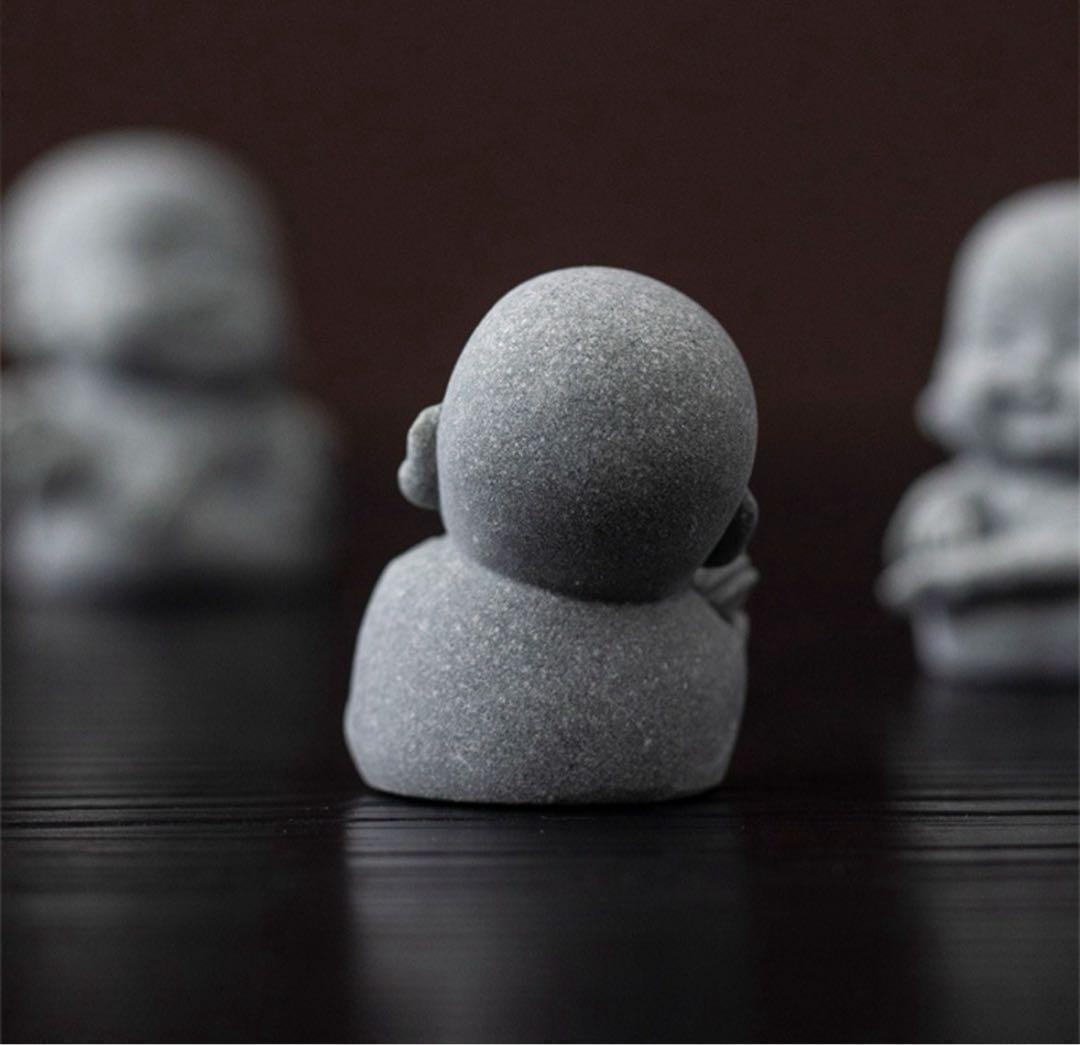 石像 お地蔵 琴棋書画 和尚さん フィギュア 4個セット 地蔵 開運 ミニ