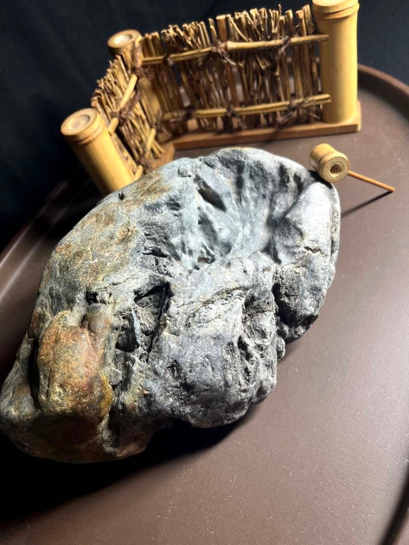 自然石 水石 アートピース 盆栽 朱泥 盆栽 水盤 花道 ミニチュア 4点まとめ