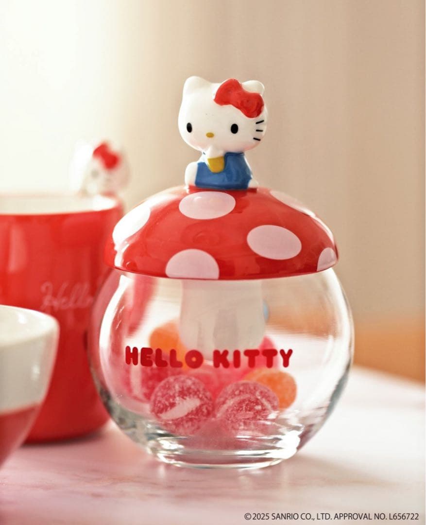 ワンズテラス ハローキティ きのこキャニスター 新品 サンリオコラボ