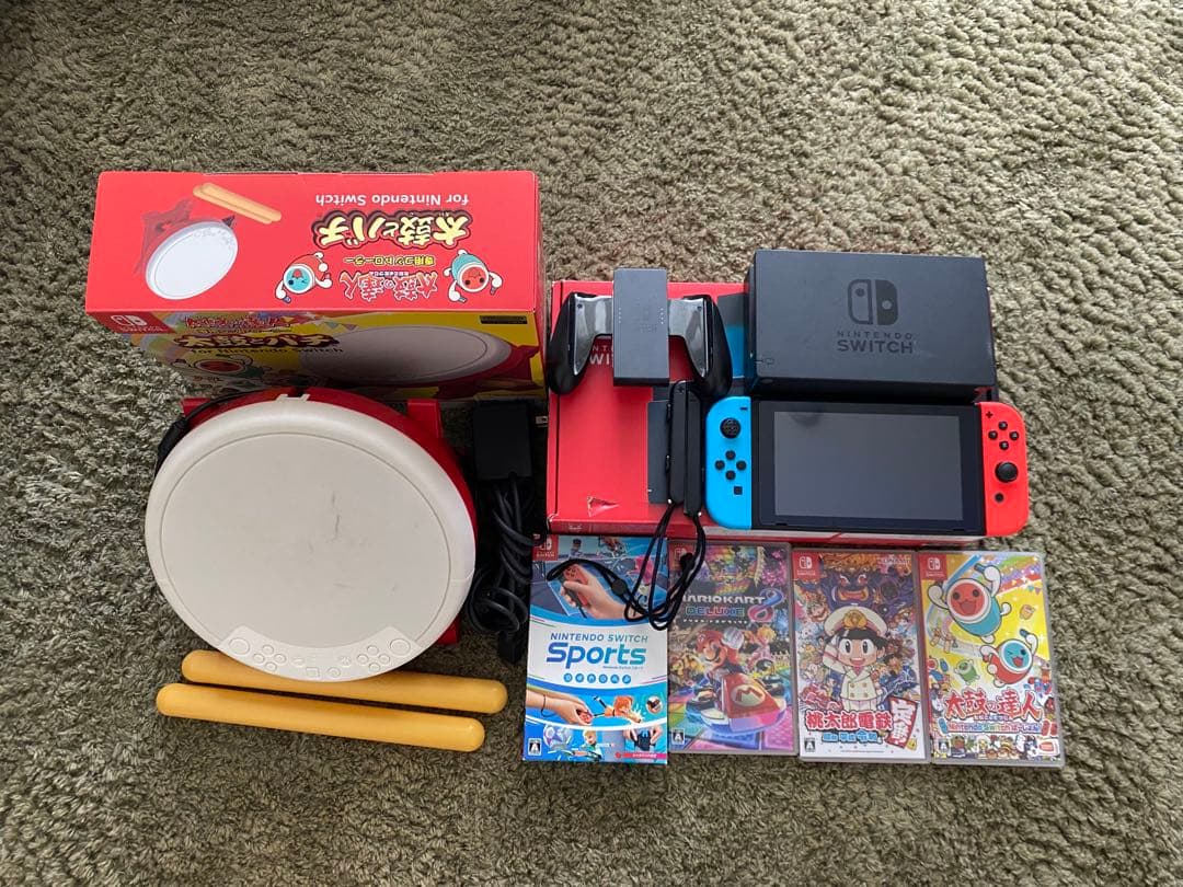 Nintendo Switch 本体とゲームソフト4本、太鼓、バチセット Amazon.co.jp: 【任天堂ライセンス商品】太鼓の達人 フィットバチ for