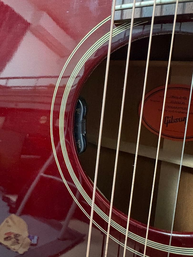 Gibson J-45 Original AJ Wine Red エレアコ改造 - メルカリ