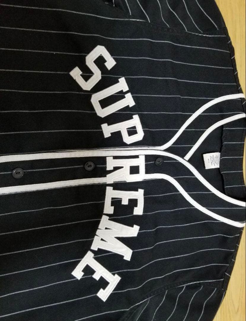 激レア】SUPREME ストライプ ベースボールシャツ