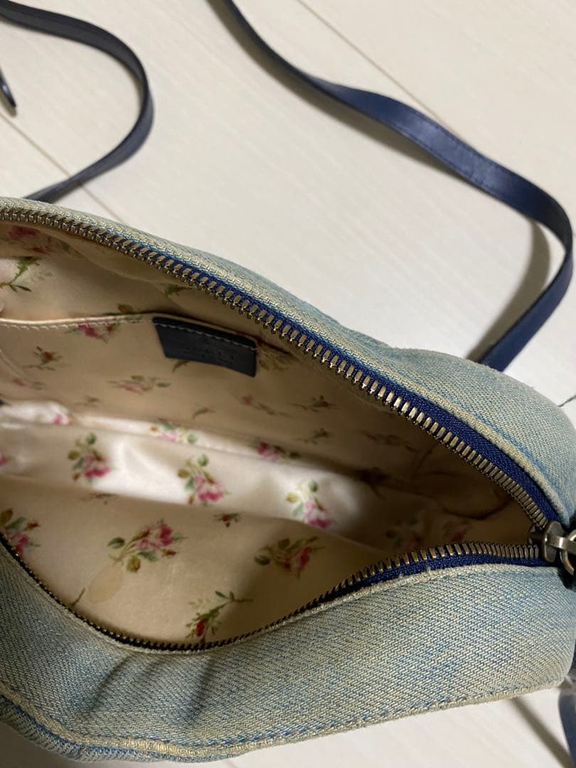 Gucci デニムブルー ショルダーバッグ - メルカリ