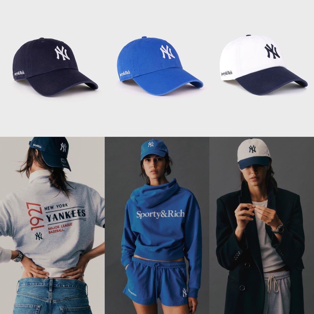 Sporty&Rich 47コラボ ヤンキース キャップ ネイビー NEW【Sporty＆Rich for '47＆The New York Yankees】キャップ (Sporty