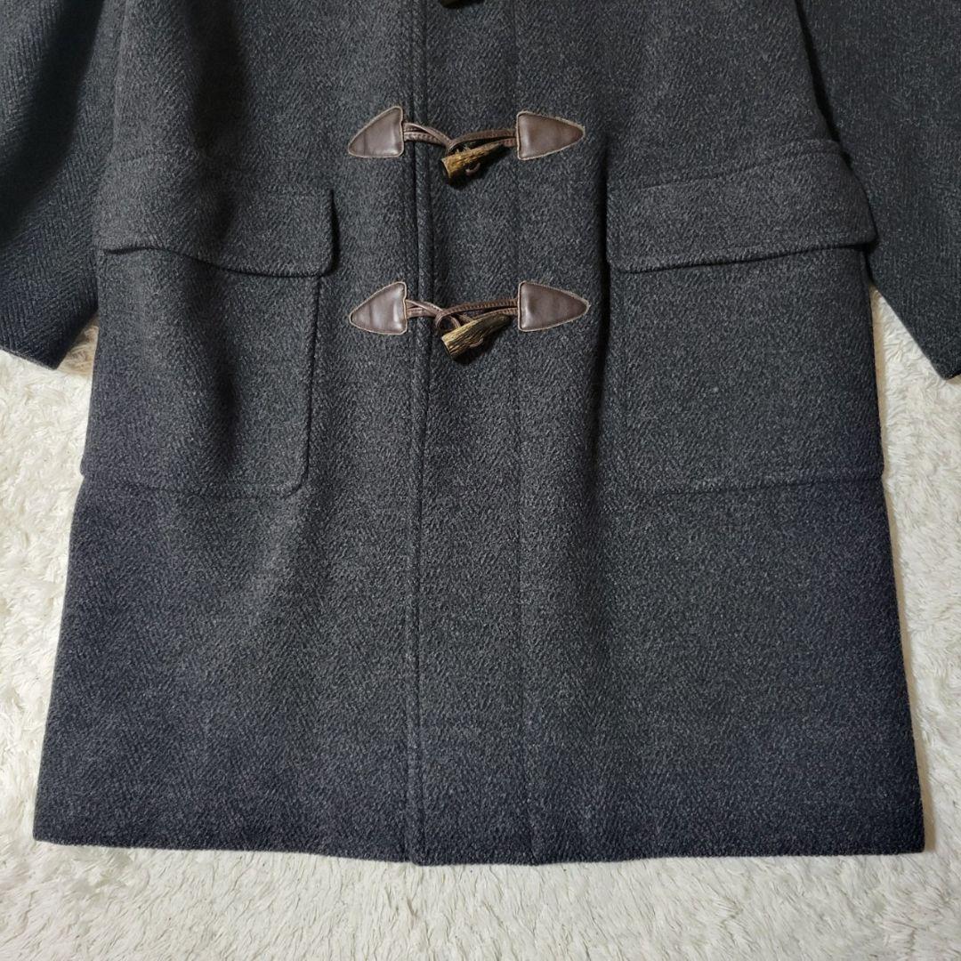 美品✨ポールスチュアート ロングダッフルコート ヘリンボーン グレー