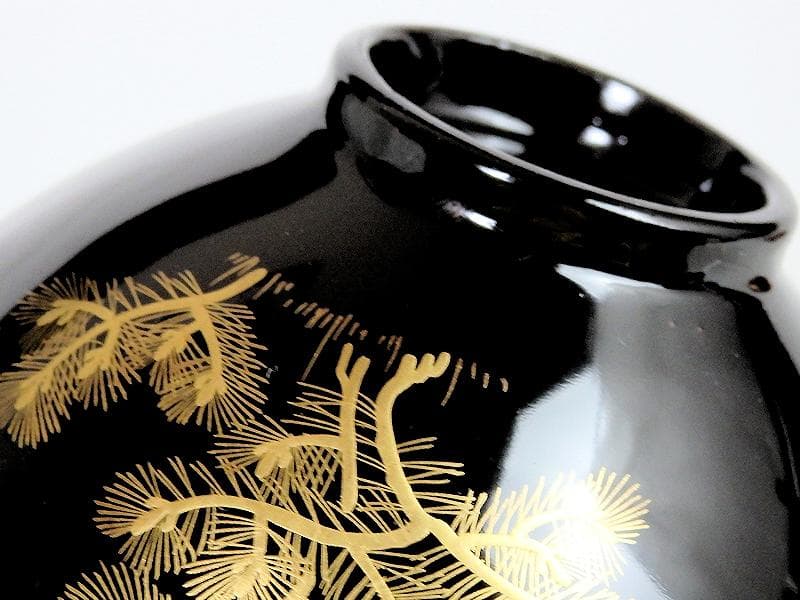 磁器 京焼 古伊万里 金襴手 若松に飛鶴の図 蓋茶碗 E124AS-CFx - メルカリ