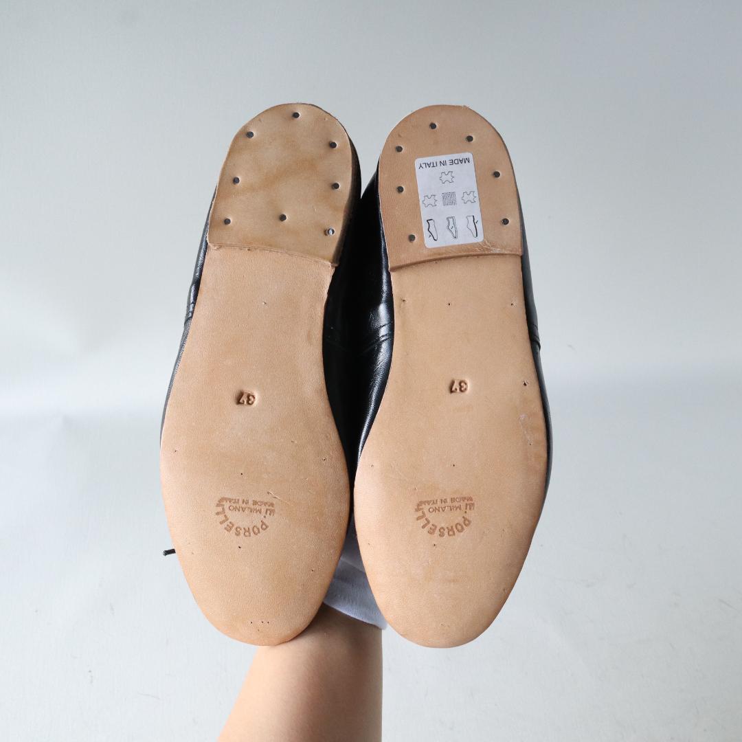 未使用品　ポルセリ　バレエシューズ 37 23〜23.5cm ブラック