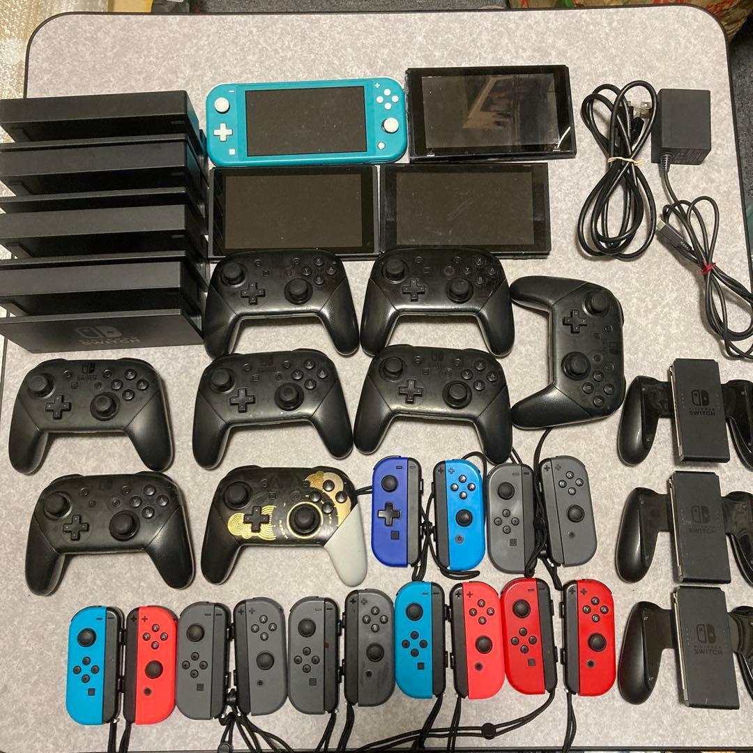 Nintendo Switch 本体とコントローラー　ジャンクセット ジャンク】美品Nintendo Switch 本体、付属品多数 - メルカリ