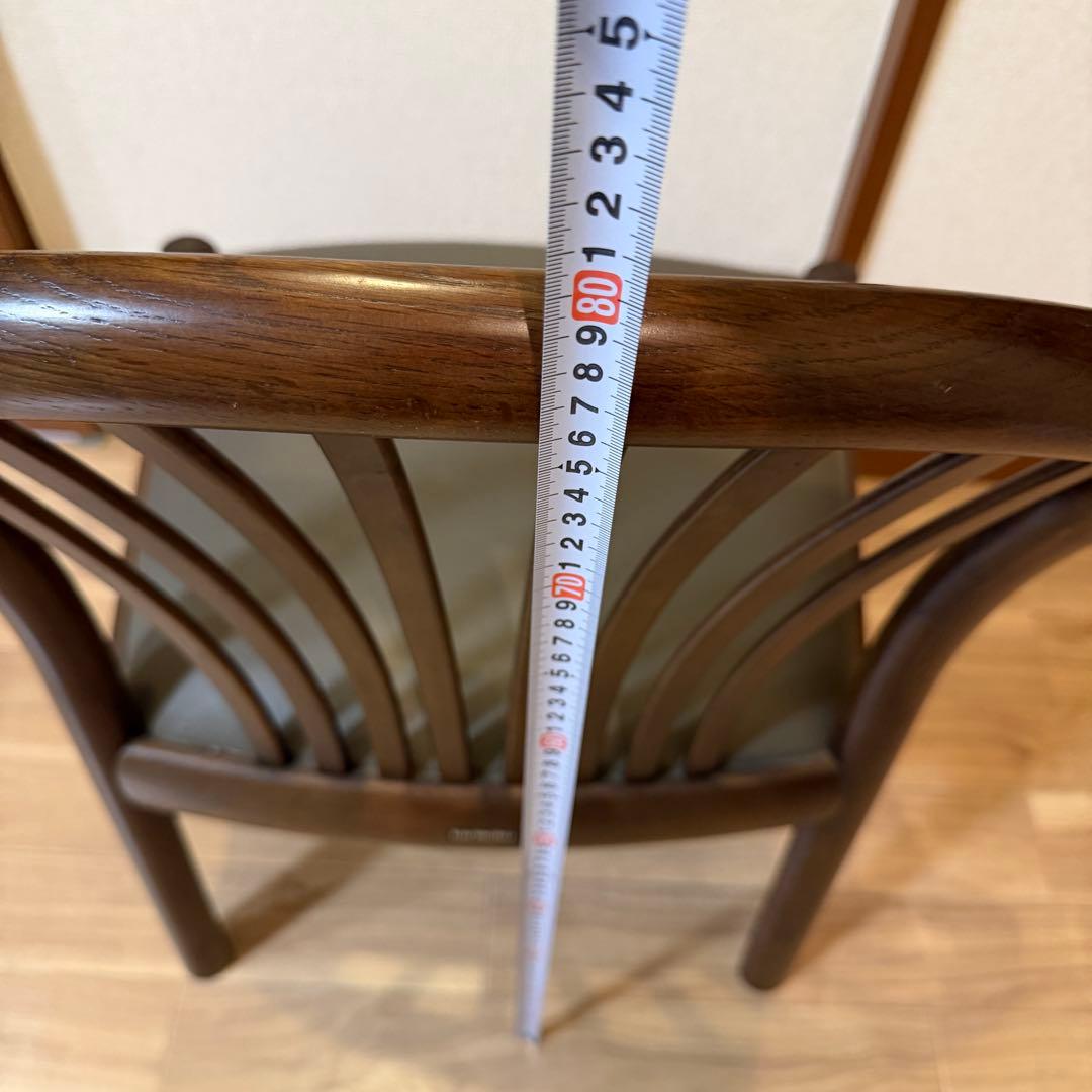 カリモク家具 ダイニングチェア 木製 レザー調座面 椅子 NO.1の通販は