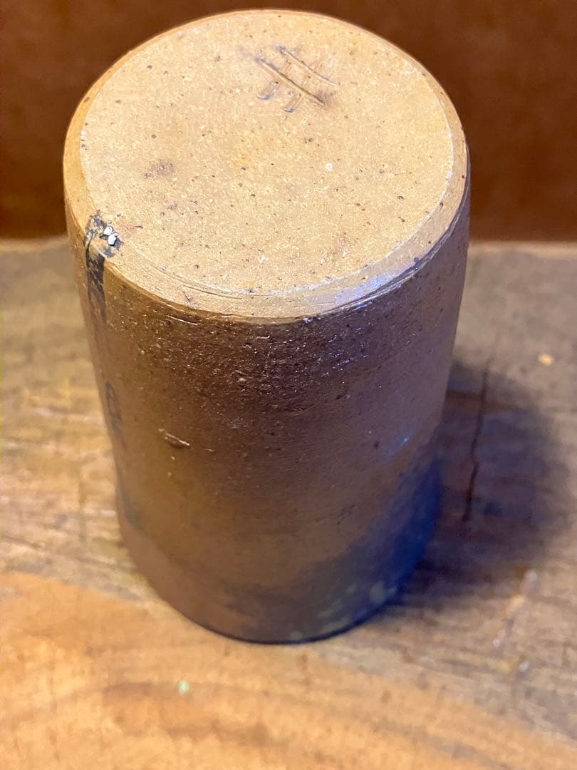 備前 焼き締め ビアカップ 湯呑み