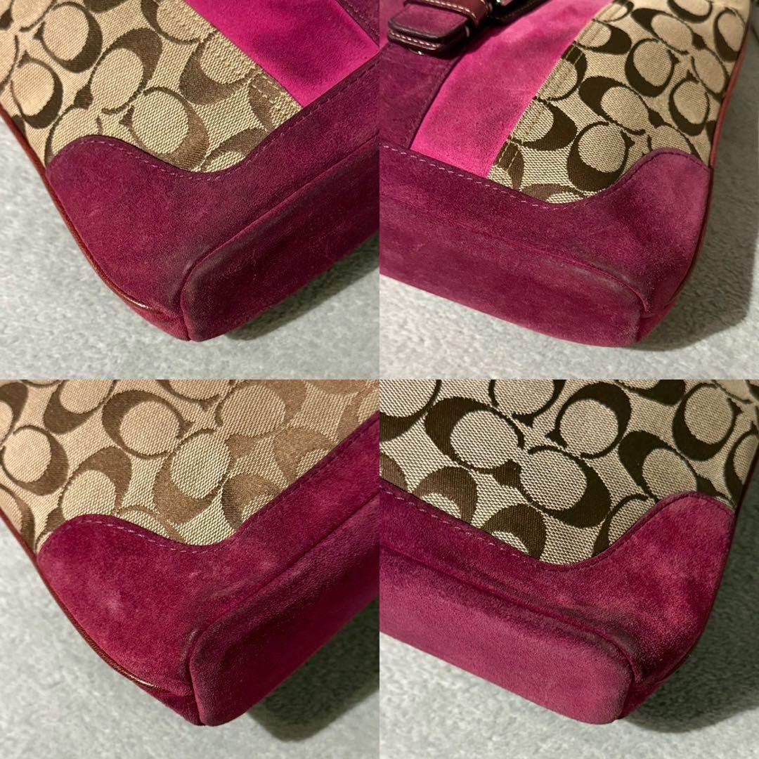 Coach Signature Suede Soho Shoulder Bag - メルカリ