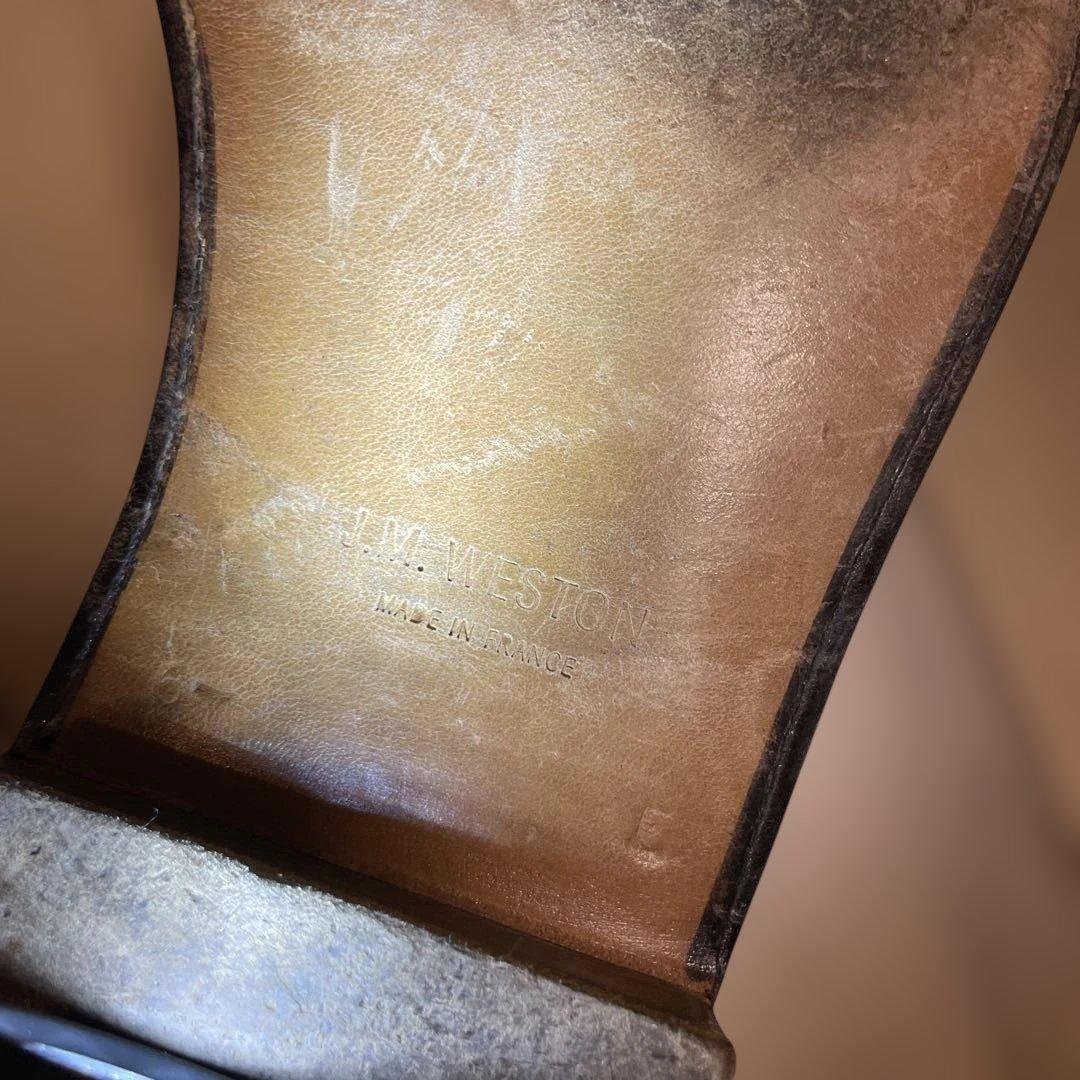 【美品】 J.M.WESTON 25.5 ブラウンレザー ローファー