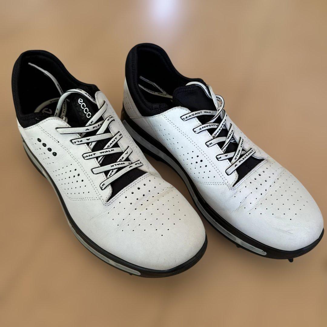 ECCOエコー ゴアテックス ゴルフシューズ ホワイト/ブラック 27.5cm