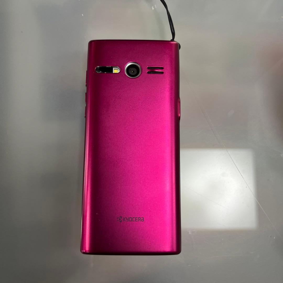 KYOCERA KYF38 ピンク 充電ドック付au ガラケーかんたんケータイ
