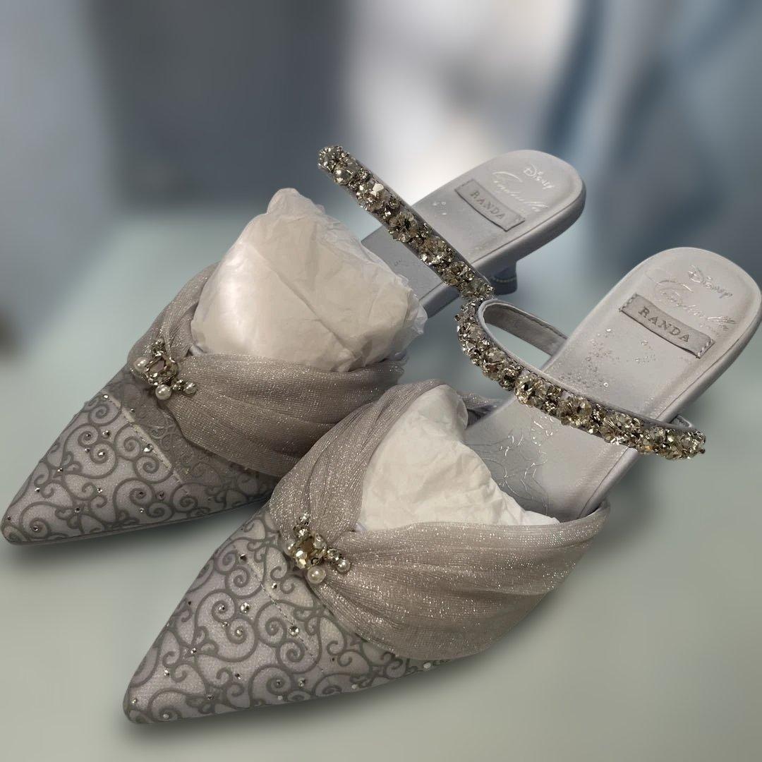 RANDA Disneyシンデレラシリーズ ドレスアップミュール ブルー DISNEY/ディズニー“シンデレラ”シリーズ】ドレスアップミュールRANDA