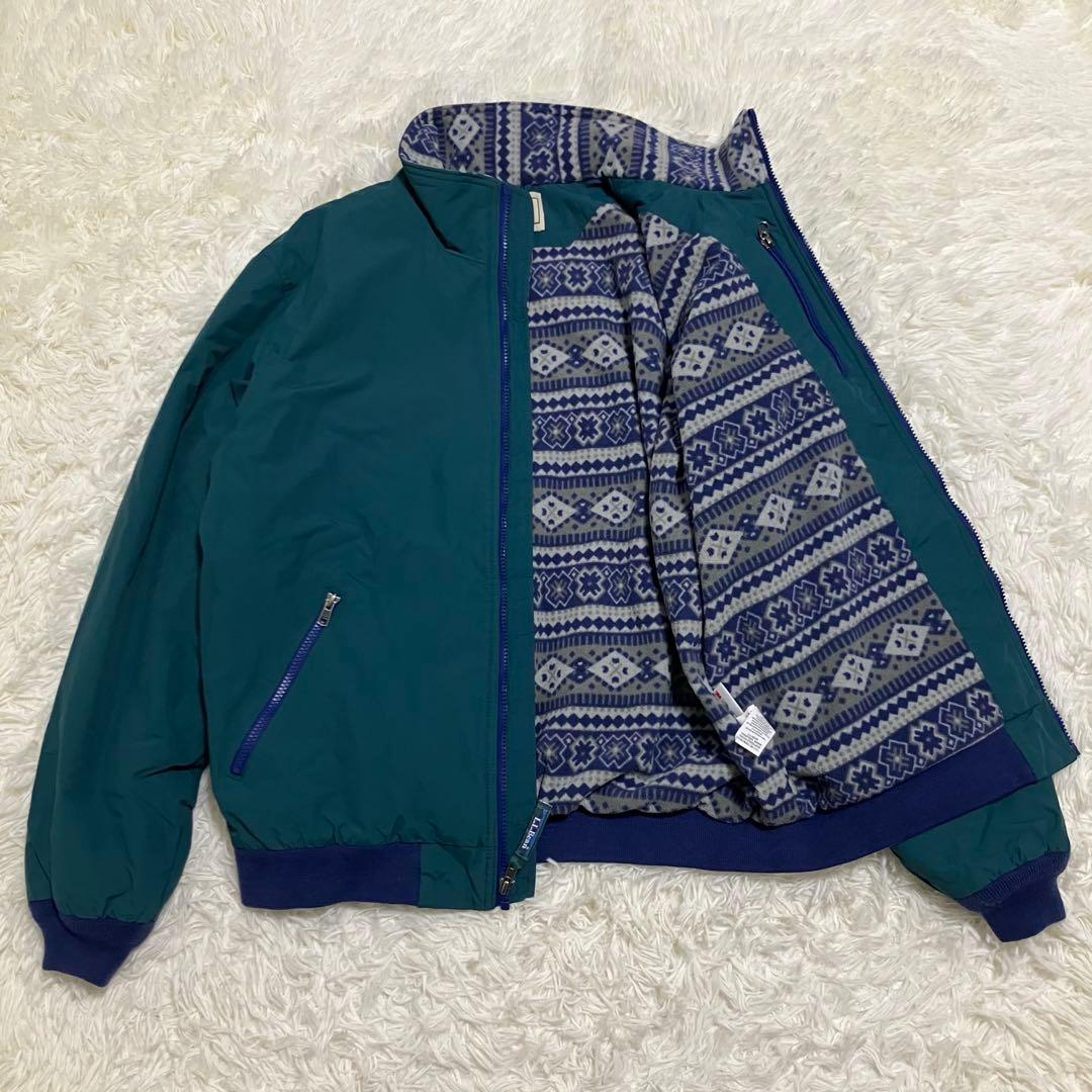 L.L.Bean Warm Up Jacket 総柄 グリーン M