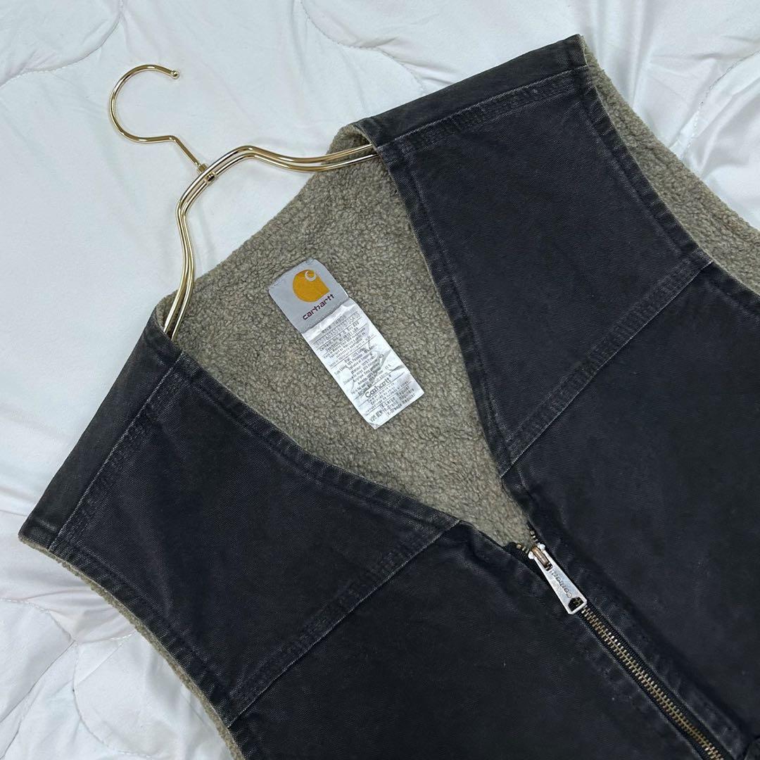 Carhartt ダックベスト ブラック V26 BLK フェード XLサイズ - メルカリ