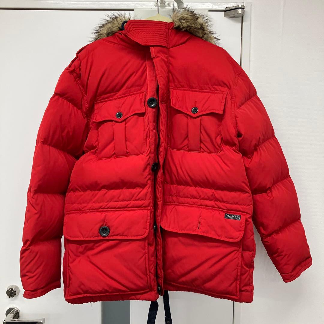 POLO RALPH LAUREN レッド ダウンジャケット フード付き 中古・古着通販】POLO RALPH LAUREN (ポロ・ラルフローレン) ダウン