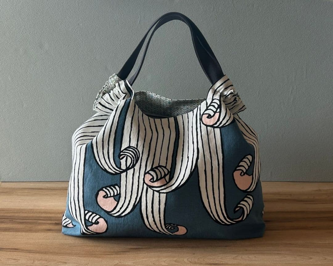 Miu様オーダー】ミナペルホネンハンドメイドシャーリングバッグの通販