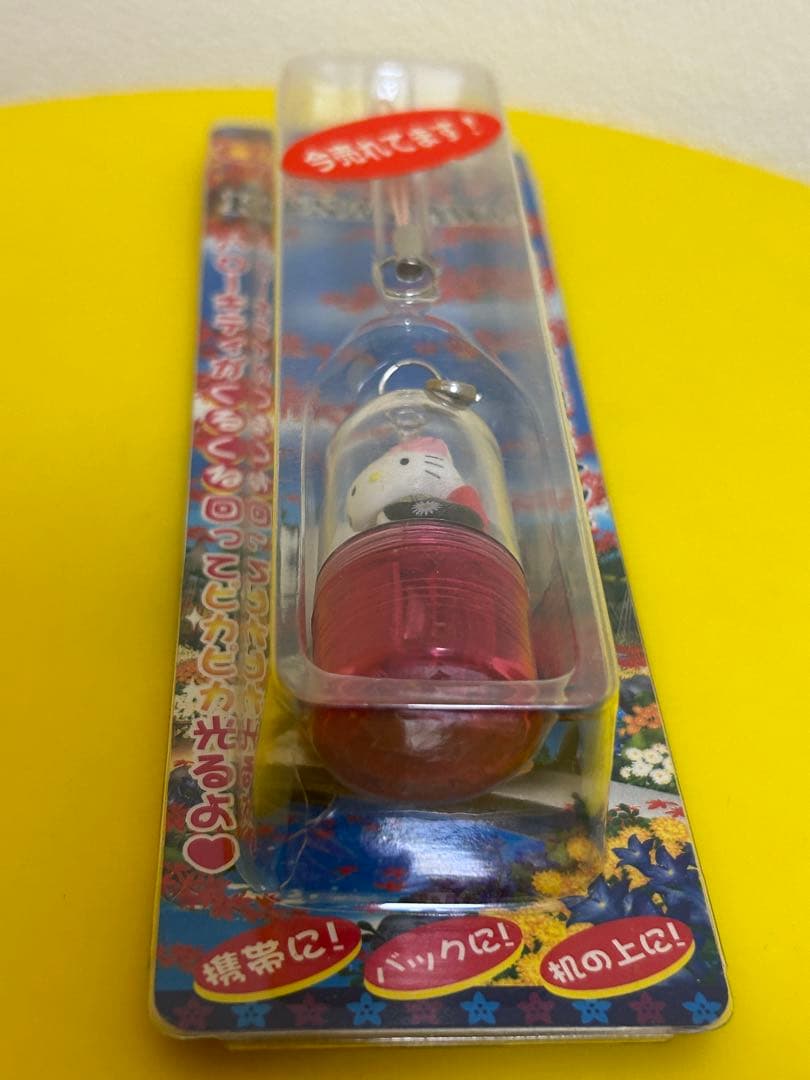 レトロ キティ 金沢限定ドーム型 回る 光る携帯ストラップ 未開封 ご