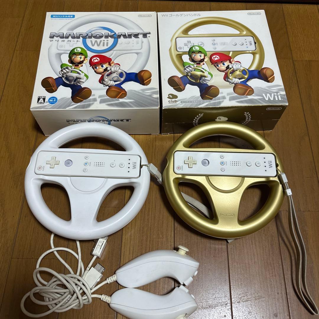 Wiiハンドル2個とゲームソフト5本セット 懐かしいレア - メルカリ