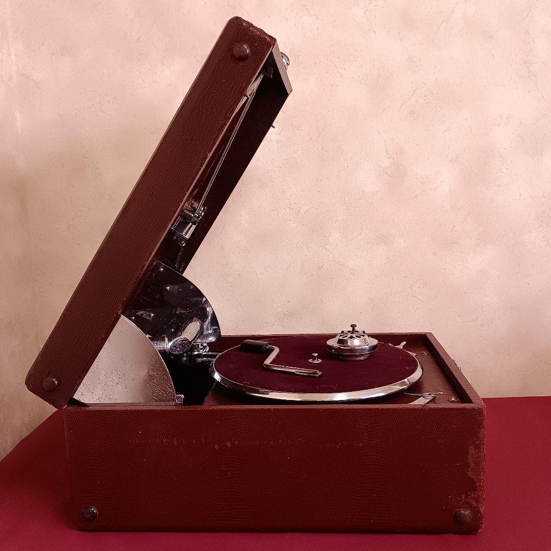 お買得品動作確認済人気品】コロンビア ポータブル型 蓄音機 No.G-241