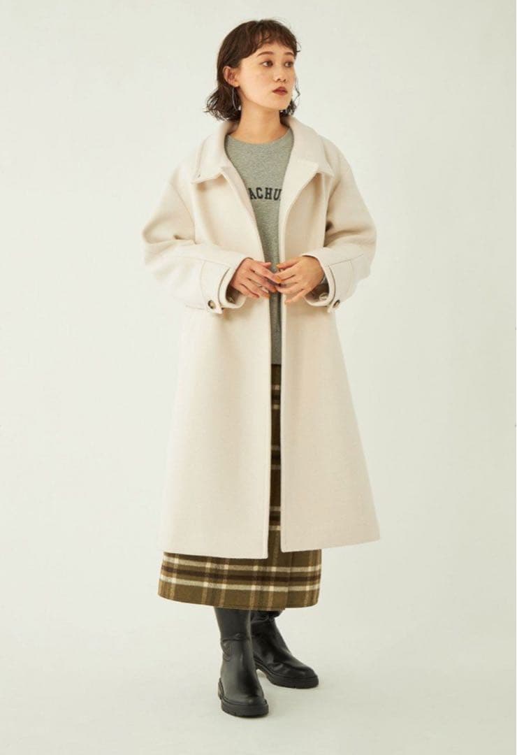 green label relaxingメルトン スタンドカラー コート - メルカリ